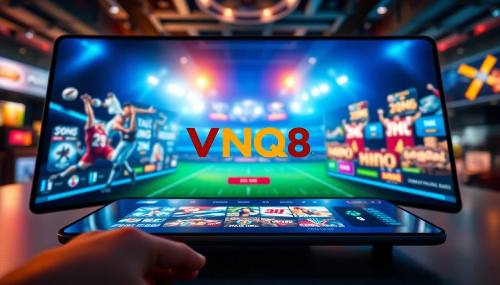 Experience exciting online gaming with the VNQ8 platform, featuring dynamic sports and casino actions.
