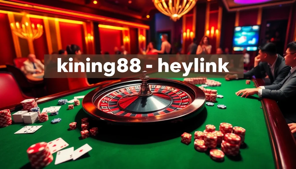 Experience the excitement of king88 heylink at a thriving casino with roulette and poker.