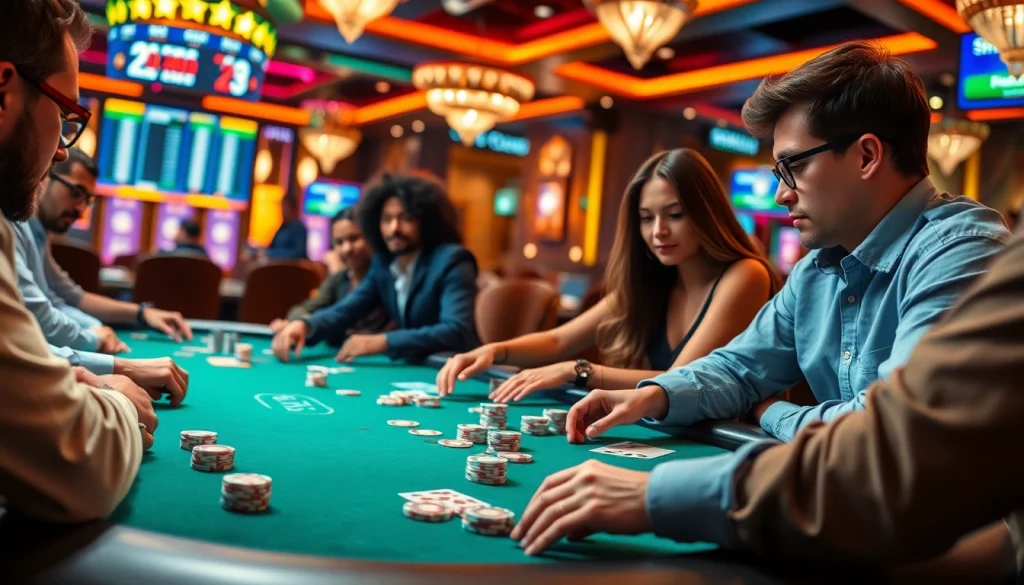 Engage in thrilling online poker kr ly games at a vibrant casino atmosphere.