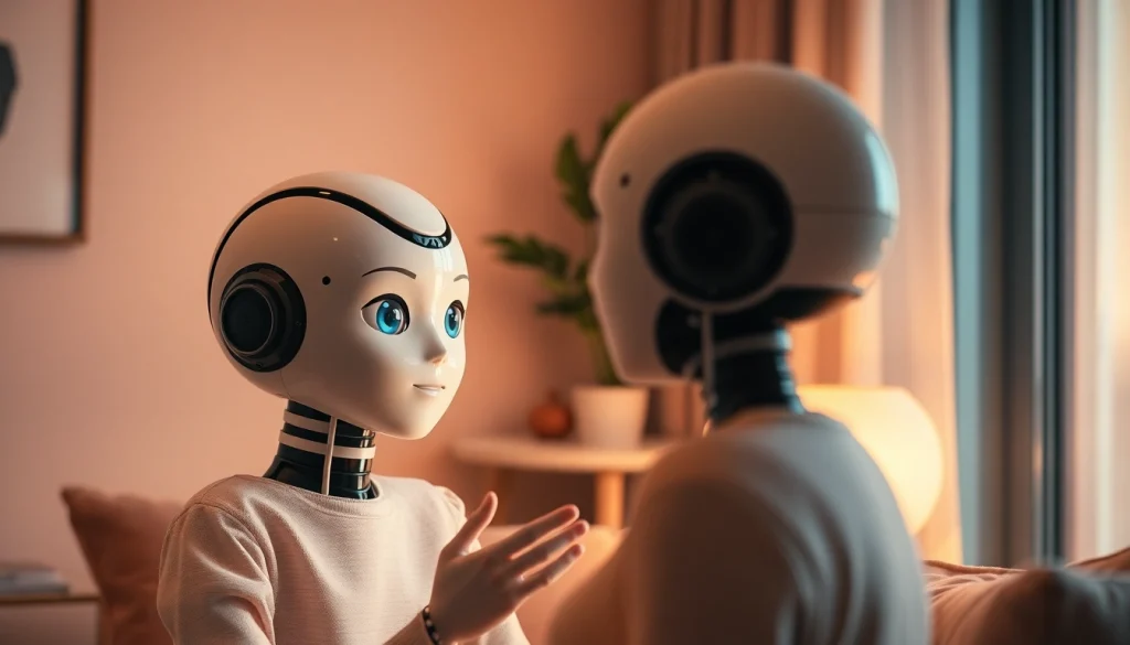 Engaging interaction of a user with a lifelike AI character in a cozy setting showcasing porn ai chat.